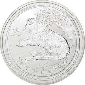 Australia / Silver Ounce 2010 Year of the Tiger - reverse photo