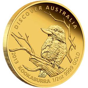 Australia / Gold Half Ounce 2013 Discover Australia - Kookaburra - reverse photo