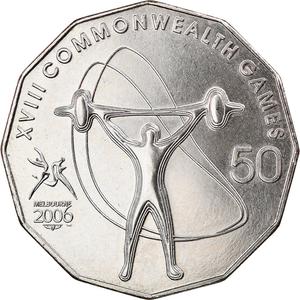 Australia / Fifty Cents 2006 XVIII Commonwealth Games - Weightlifting - reverse photo