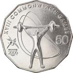 Fifty Cents 2006 XVIII Commonwealth Games - Weightlifting: Photo Coin, Australia, Fifty Cents 2006 XVIII Commonwealth Games -  Weightlifting / thumbnail
