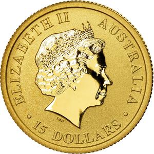 Australia / Gold Tenth-Ounce 2015 Australian Kangaroo - obverse photo