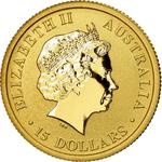 Gold Tenth-Ounce 2015 Australian Kangaroo: Photo Coin, Australia, Gold Tenth-Ounce 2015 Australian Kangaroo / thumbnail