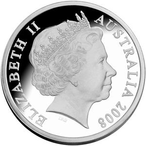 Australia / Five Dollars Silver 2008 Centenary of Scouts - obverse photo