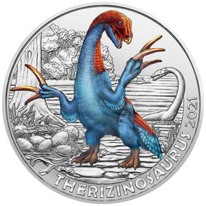 Austria / Three Euro 2021 Therizinosaurus Cheloniformis - reverse photo