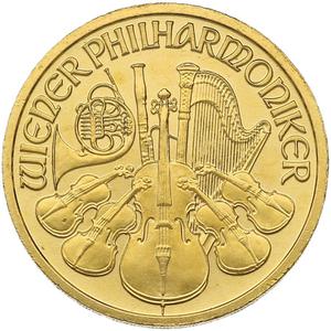 Austria / Gold Tenth-Ounce 2002 Vienna Philharmonic - reverse photo
