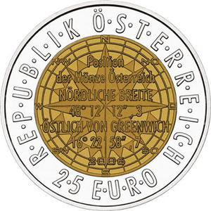 Austria / Twenty-five Euro 2006 Satellite Navigation - reverse photo