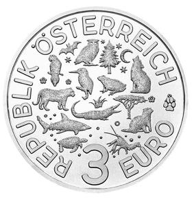 Austria / Three Euro 2019 Crayfish - obverse photo