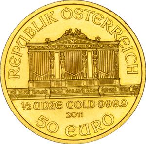 Austria / Gold Half Ounce 2011 Vienna Philharmonic - obverse photo