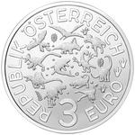 Three Euro 2021 Styracosaurus Albertensis: Photo Coin, Austria, Three Euro 2021 Styracosaurus Albertensis / thumbnail