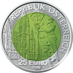 Austria / Twenty-five Euro 2008 Fascination Light - reverse photo