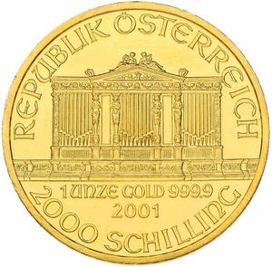 Austria / Gold Ounce 2001 Vienna Philharmonic - obverse photo