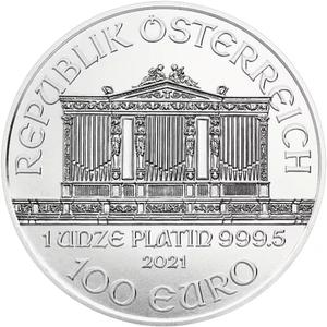 Austria / Platinum Ounce 2021 Vienna Philharmonic - obverse photo