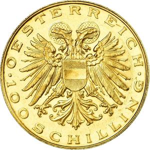Austria / One Hundred Schilling 1936 - reverse photo