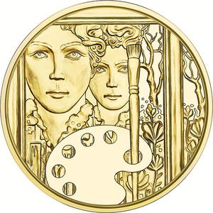 Austria / Gold Quarter Ounce 2023 Tina Blau - reverse photo