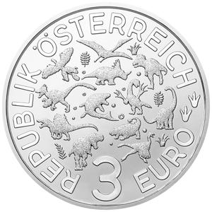 Austria / Three Euro 2020 Tyrannosaurus Rex - obverse photo