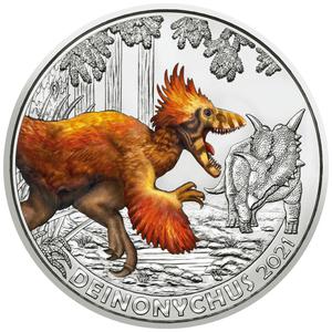 Austria / Three Euro 2021 Deinonychus Antirrhopus - reverse photo
