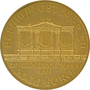 Austria / Gold Twenty Ounces 2009 Vienna Philharmonic - obverse photo