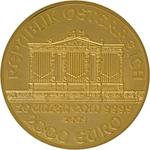 Gold Twenty Ounces 2009 Vienna Philharmonic: Photo 2009 20 oz 20th Anniversary Austrian Gold Philharmonic Coin / thumbnail