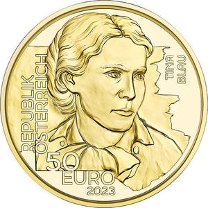 Austria / Gold Quarter Ounce 2023 Tina Blau - obverse photo
