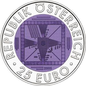 Austria / Twenty-five Euro 2005 Fifty Years of Television - reverse photo