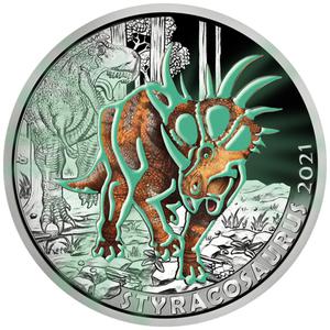 Austria / Three Euro 2021 Styracosaurus Albertensis - obverse photo