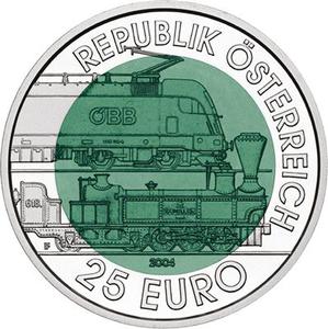 Austria / Twenty-five Euro 2004 Semmering Railway - reverse photo