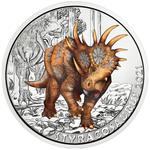 Three Euro 2021 Styracosaurus Albertensis: Photo Coin, Austria, Three Euro 2021 Styracosaurus Albertensis / thumbnail