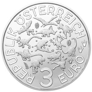 Austria / Three Euro 2021 Deinonychus Antirrhopus - obverse photo