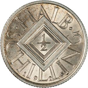 Austria, First Republic / Half Schilling 1925 - reverse photo