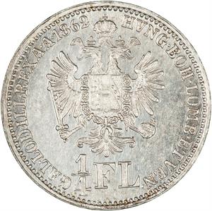 Austria-Hungary / Quarter Florin 1862 - reverse photo