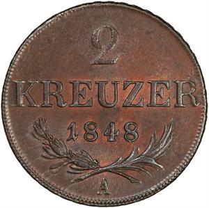 Austria-Hungary / Two Kreuzer 1848 - reverse photo