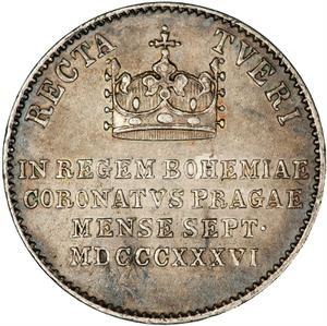 Austrian Empire / Coronation Medal Ferdinand I Prague - reverse photo