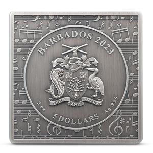 Barbados / Silver Three Ounces 2023 Vinyl Record - obverse photo