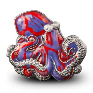 Barbados / Silver Three Ounces 2024 Thermochromic Octopus - reverse photo
