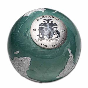 Barbados / Silver Three Ounces 2023 Frozen Earth - obverse photo