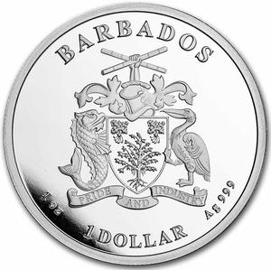 Barbados / Silver Ounce 2023 Caribbean Octopus - obverse photo