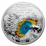 Five Dollars Silver 2022 Silver Yellowstone National Park: Photo Coin, Barbados, Five Dollars Silver 2022 Silver Yellowstone National Park / thumbnail