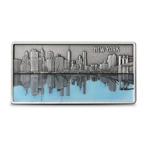 Barbados / Silver Three Ounces 2024 New York at Night - reverse photo