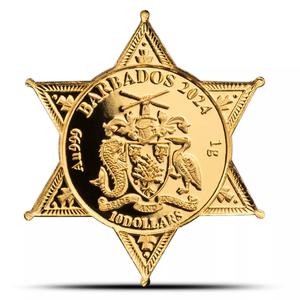 Barbados / Gold Gram 2024 Sheriff Badge - obverse photo