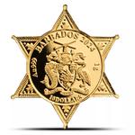 Gold Gram 2024 Sheriff Badge: Photo Coin, Barbados, Gold Gram 2024 Sheriff Badge / thumbnail