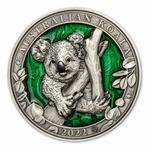 Silver Three Ounces 2022 Australian Koala: Photo Coin, Barbados, Silver Three Ounces 2022 Australian Koala / thumbnail