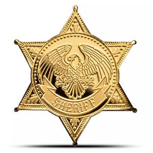 Barbados / Gold Gram 2024 Sheriff Badge - reverse photo