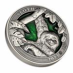 Silver Three Ounces 2023 Sloth: Photo Coin, Barbados, Silver Three Ounces 2023 Sloth / thumbnail