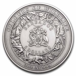 Barbados / Silver Three Ounces 2021 Tiger - obverse photo