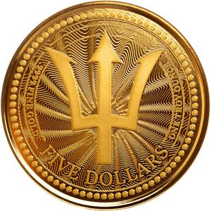 Barbados / Gold Ounce 2023 Trident - reverse photo