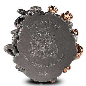 Barbados / Silver Three Ounces 2024 Medusa Transformation - obverse photo