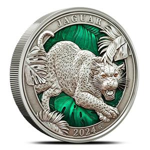 Barbados / Silver Three Ounces 2024 Jaguar - reverse photo