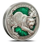 Silver Three Ounces 2024 Jaguar: Photo Coin, Barbados, Silver Three Ounces 2024 Jaguar / thumbnail