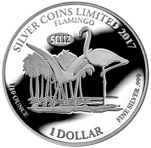 Barbados / Silver Tenth-Ounce 2017 Flamingo - reverse photo