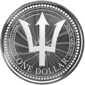 Barbados / Silver Ounce 2023 Trident - reverse photo
